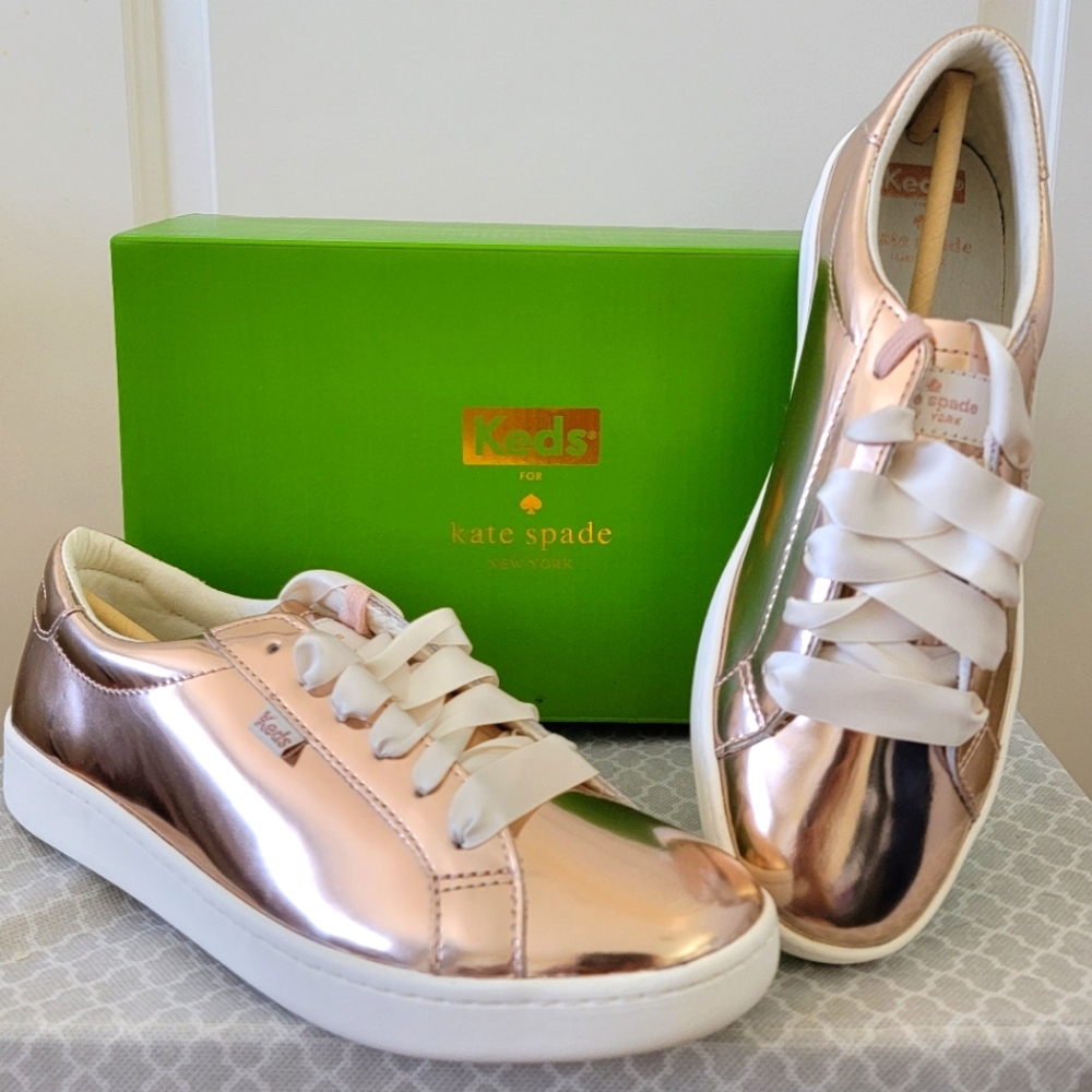 Metallic Rose Gold Kate Spade Shoes